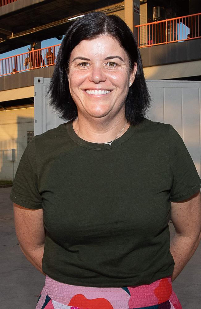 Chief Minister Natasha Fyles at the Gold Coast Suns match vs Adelaide Crows at TIO Stadium. Picture: Pema Tamang Pakhrin