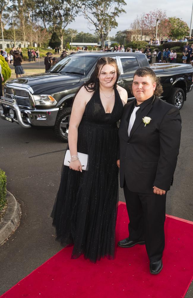 Rebecca Millers and Peter Heineman at Harristown State High School formal at Highfields Cultural Centre, Friday, November 17, 2023. Picture: Kevin Farmer