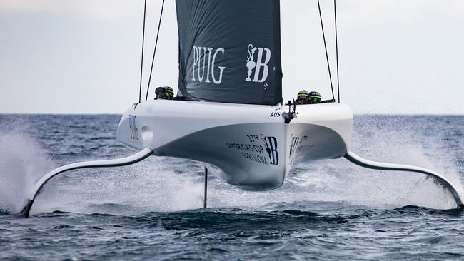 The Australians RACING at the America's Cup. Picture: Supplied: Nic Douiglass @sailorgirlhq