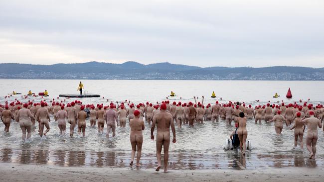 Nude Solstice Swim, Dark Mofo 2023. Picture: Rosie Hastie