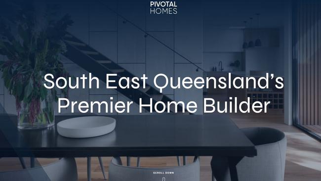 A screenshot from the Pivotal Homes website.