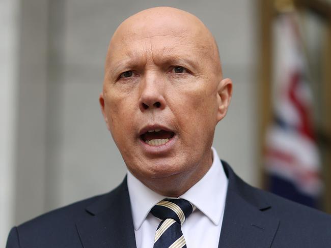 CANBERRA, AUSTRALIA NewsWire Photos AUGUST 27, 2021Defence Minister Peter Dutton during a press conference after the National Cabinet meeting. Picture: NCA NewsWire / Gary Ramage