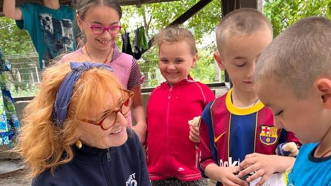 Alethea Gold working with Ukrainian refugees in Moldova in 2022. Picture: supplied.