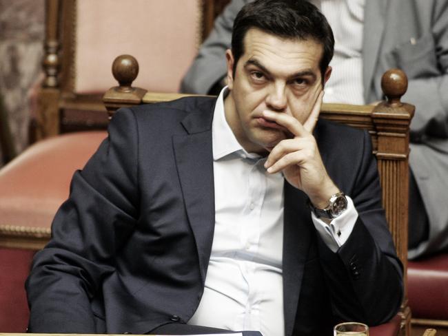 Under pressure ... Greek Prime Minister Alexis Tsipras wanted a rescue program which was rejected. Picture: Getty