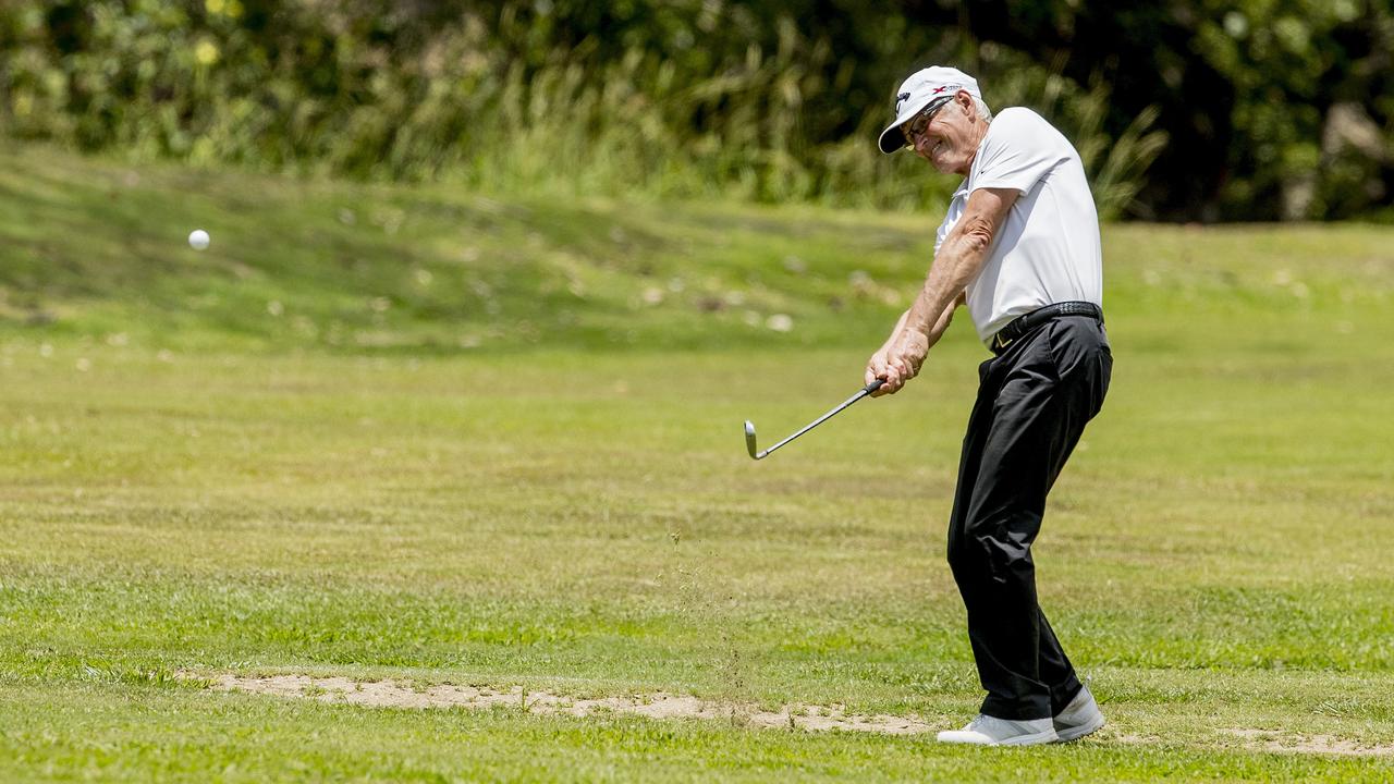 Kevin Fellows playing at the reopened Helensvale Golf Club. Picture: Jerad Williams