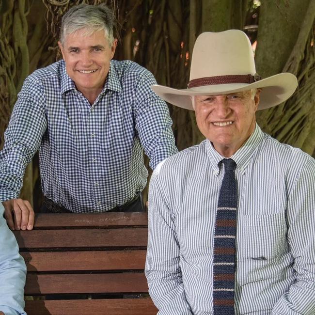 Katter’s Australian Party’s Bob (front) and Robbie Katter