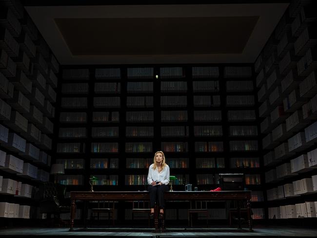 Jodie Comer in the filmed version of the Suzie Miller play Prima Facie. Picture: Helen Murray