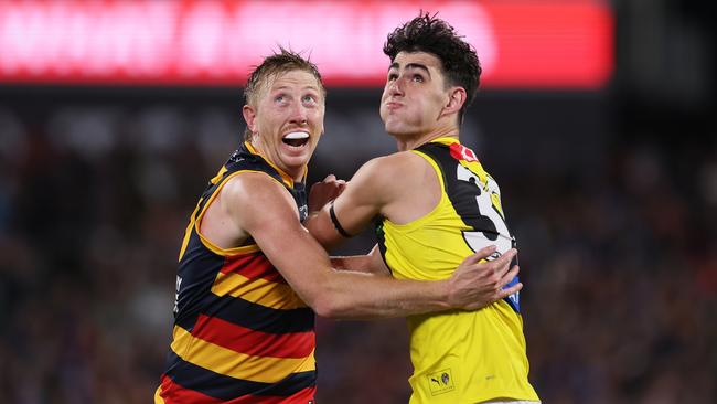 Kieran Strachan in action against Richmond in June. (Photo by James Elsby/AFL Photos via Getty Images)