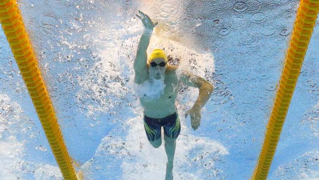 Australia's Mack Horton competes in a heat of the men's 400m freestyle during the swimming competitions at the 2016 Summer Olympics.