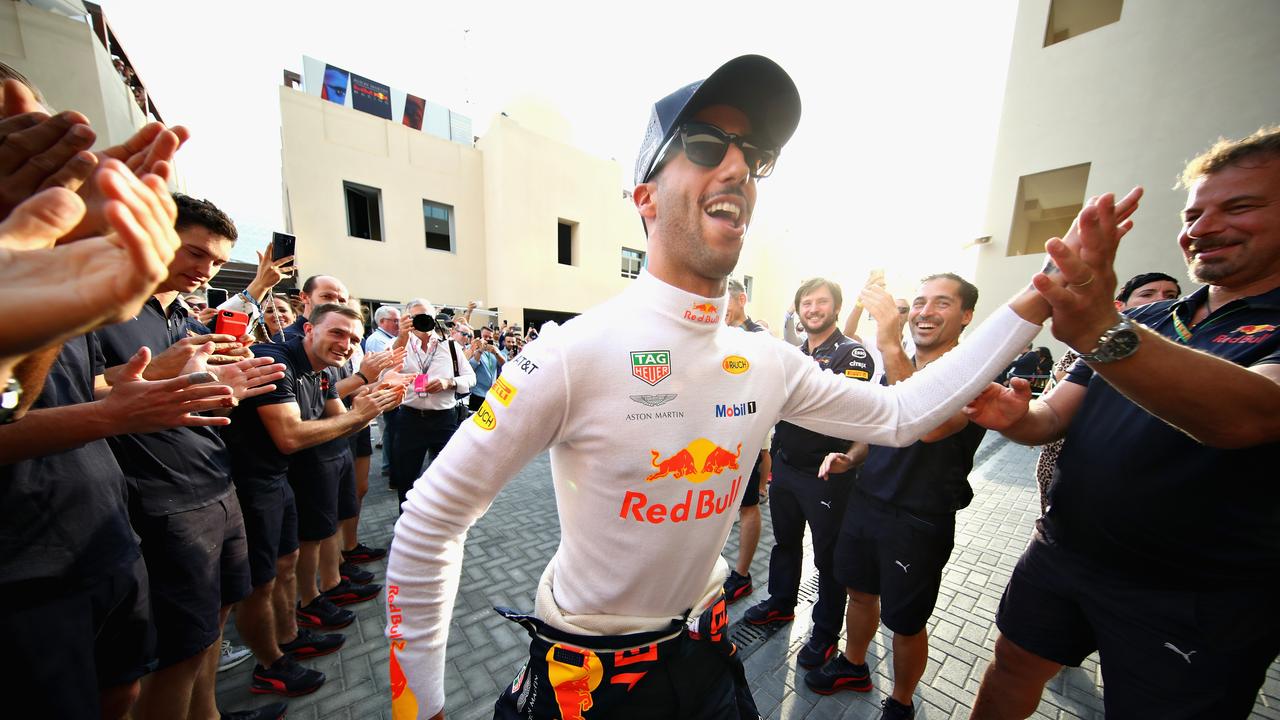 Daniel Ricciardo looks happy now his former team and current team are in agreement.