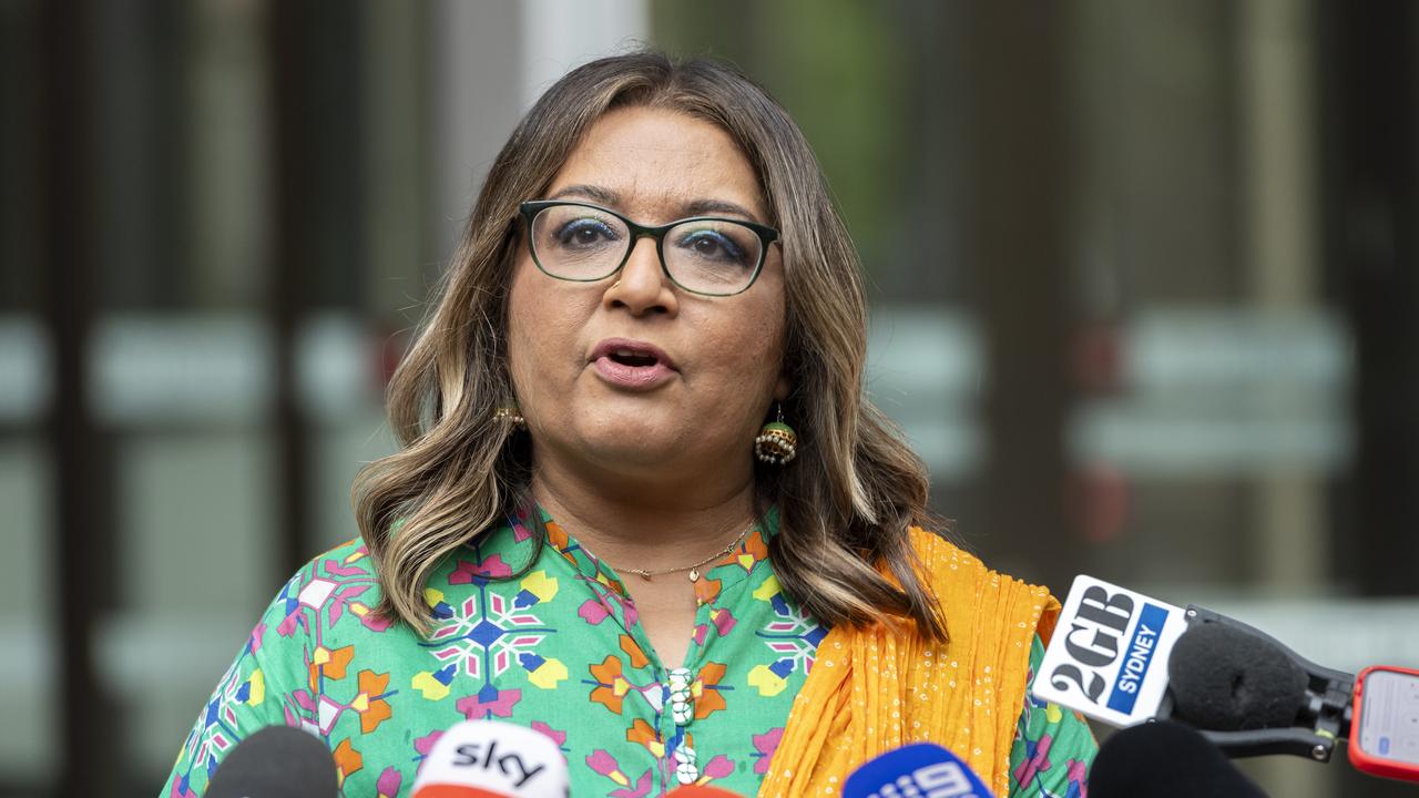 Greens Senator Mehreen Faruqi outside federal court. Picture: Monique Harmer/NCA NewsWire