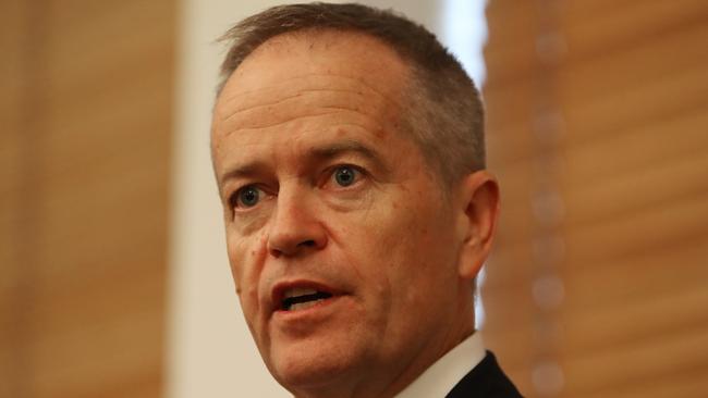 Bill Shorten went full bore on climate change while leading Labor at the 2019 election. Picture Kym Smith