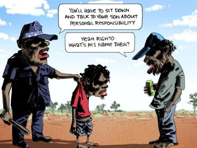 The controversial Bill Leak cartoon.