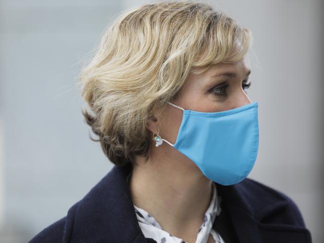 Zali Steggall at Parliament House in Canberra. Picture: Sean Davey.