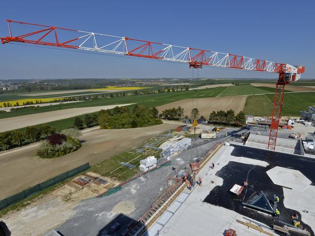 A general view of ongoing construction work at the rear of the Sir John Monash Centre. Picture: David Dyson