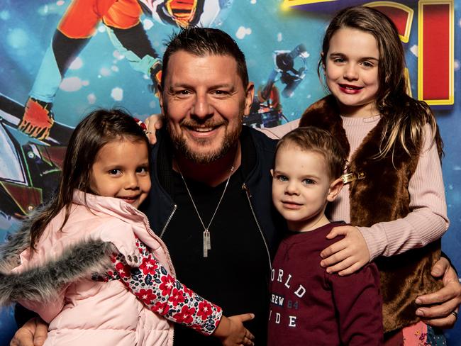 Chef Manu Fidel with his children at the Zirk Red Carpet Big Top Spectacular, Entertainment Quarter, in 2019. Picture: Monique Harmer