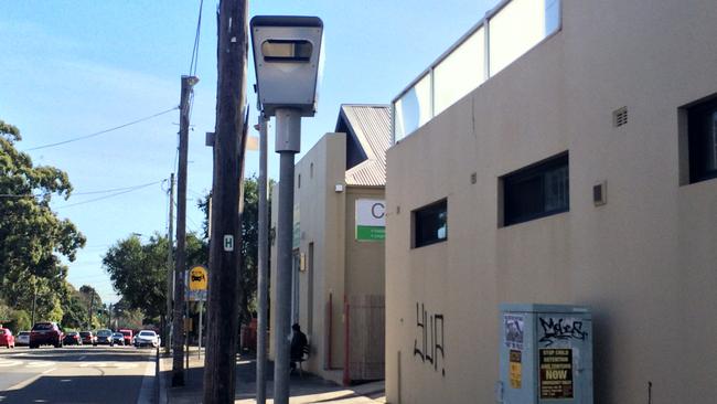 The red light speed camera where unsuspecting motorists are snapped.