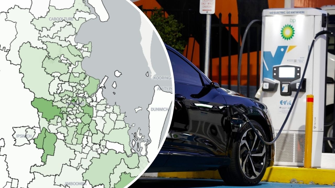 Mapped: Qld suburbs with the most EVs revealed