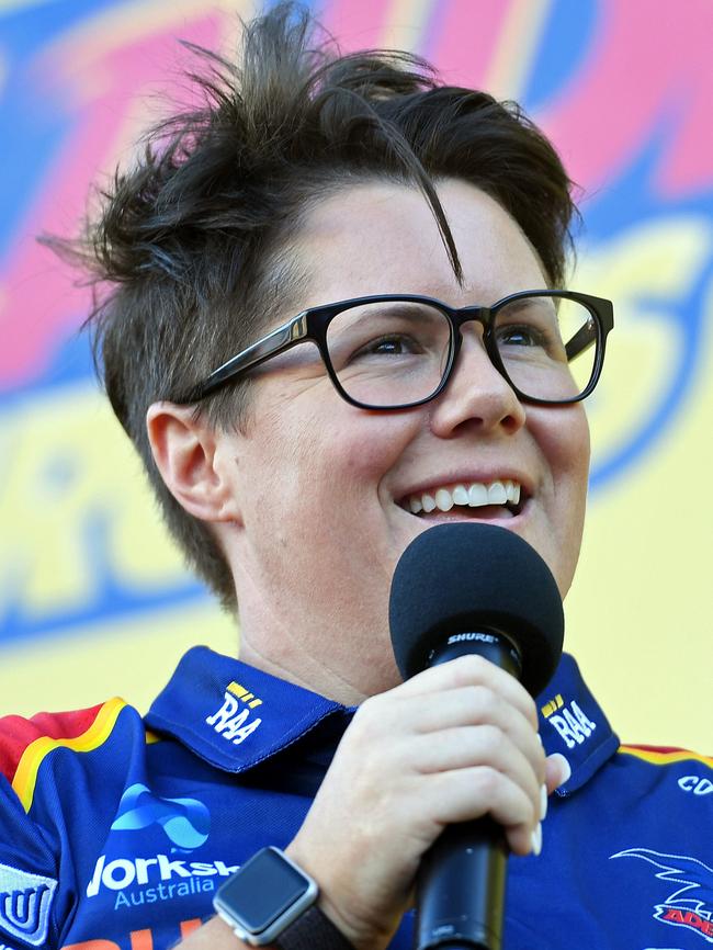 Adelaide premiership coach Bec Goddard. Picture: Tom Huntley