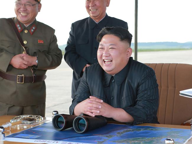 The world had hoped its sanctions against North Korea may have halted Kim Jong-un’s weapons testing. Picture: AFP/KCNA via KNS