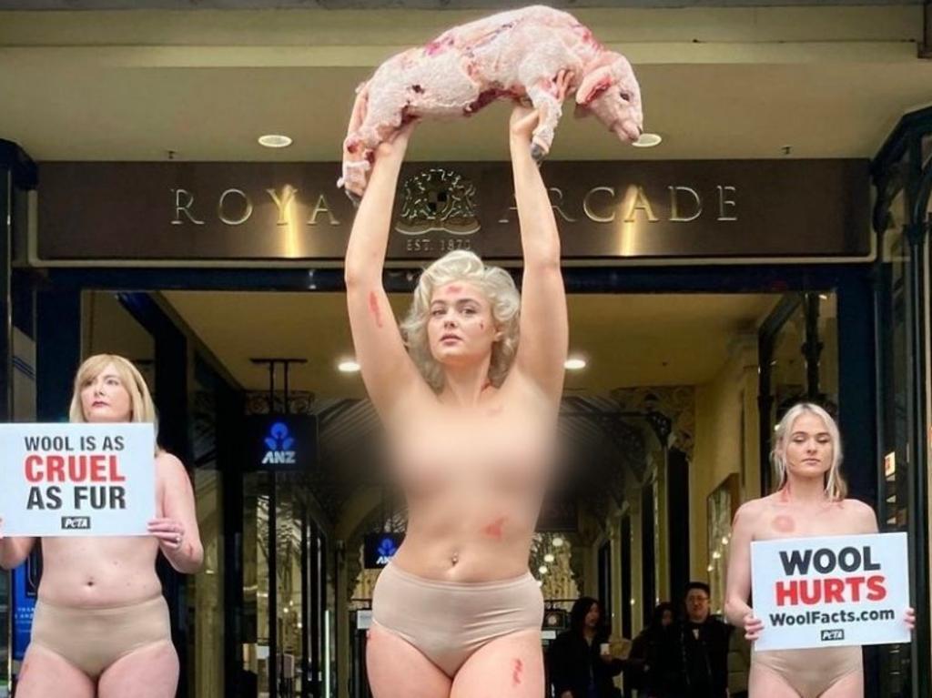 Notorious vegan activist Tash Peterson smears own menstrual blood across in  dramatic protest