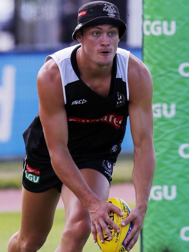 Darcy Moore will play in a VFL practice match on Friday. Picture: Michael Klein