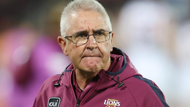 Chris Fagan has every right to look concerned. Picture: Mark Metcalfe/AFL Photos/via Getty Images