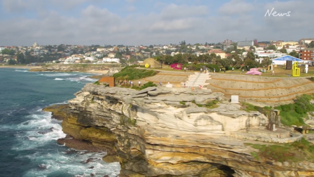 Incredible drone footage from Sculptures by the Sea