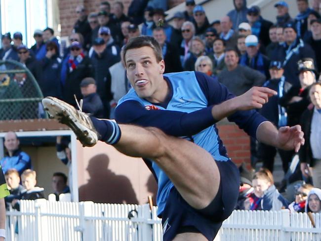 SANFL: Sturt Player #7 Fraser Evans v Central District at Unley Oval, Adelaide. S. A. (AAP/Emma Brasier)