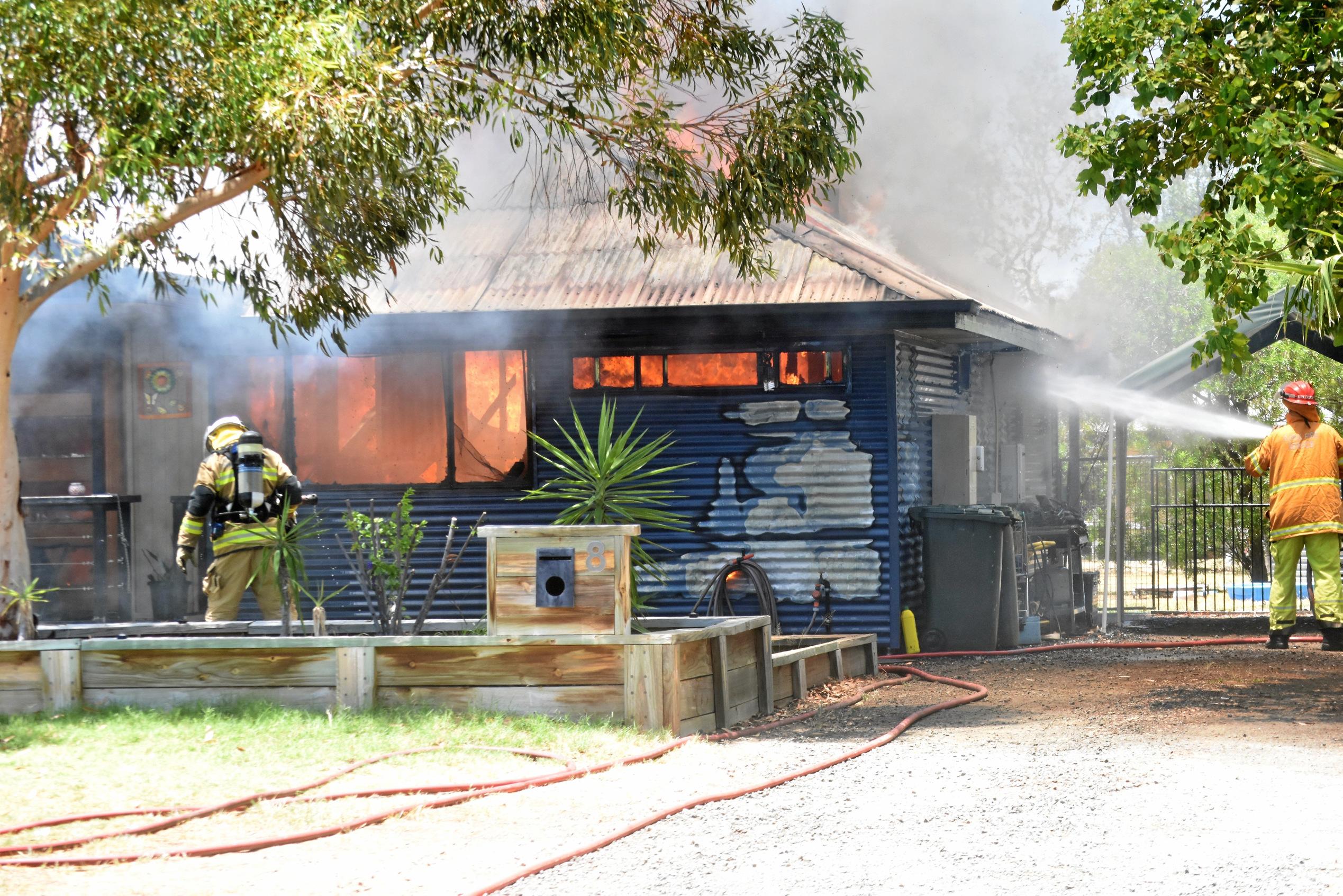 House fire on May St, Roma. Picture: Jorja McDonnell