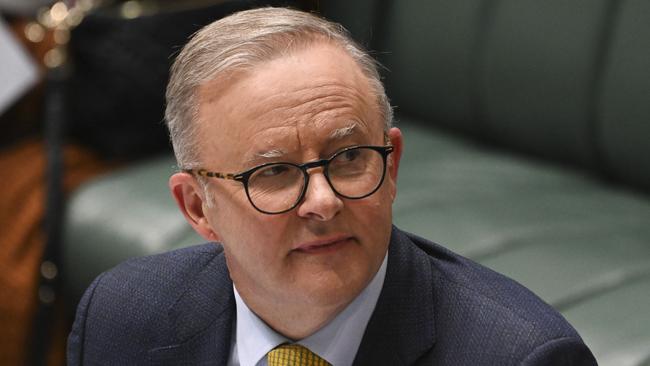 Anthony Albanese, like Kevin Rudd, is dodging hard reforms, preferring to talk about social issues and accuse critics of the voice or defenders of religious schools of being culture warriors. Picture: NCA NewsWire / Martin Ollman