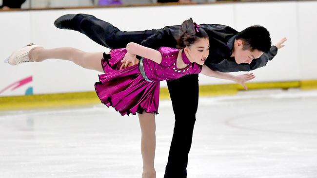 Renee Yuen and Oliver Ma Australian Figure Skating Championships in Brisbane. Thursday December 1, 2022. Picture, John Gass