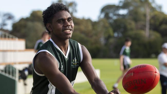 Anthony Munkara all smiles at Westminster training last Thursday. Picture: Mark Brake