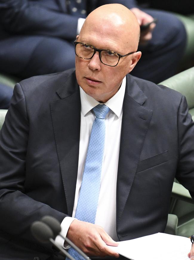 Leader of the Opposition Peter Dutton. Picture: Martin Ollman