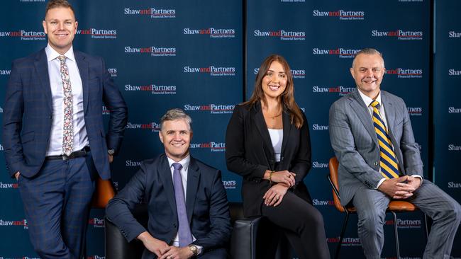Shaw and Partners recruits (L-R) Tim Holbart, Craig Clark, Tahlia Gill and Dwight Phillips.