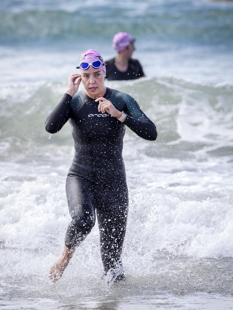 Sarah Farquhar during the Seven Mile Beach Gala Day Triathlon. Picture: Chris Kidd