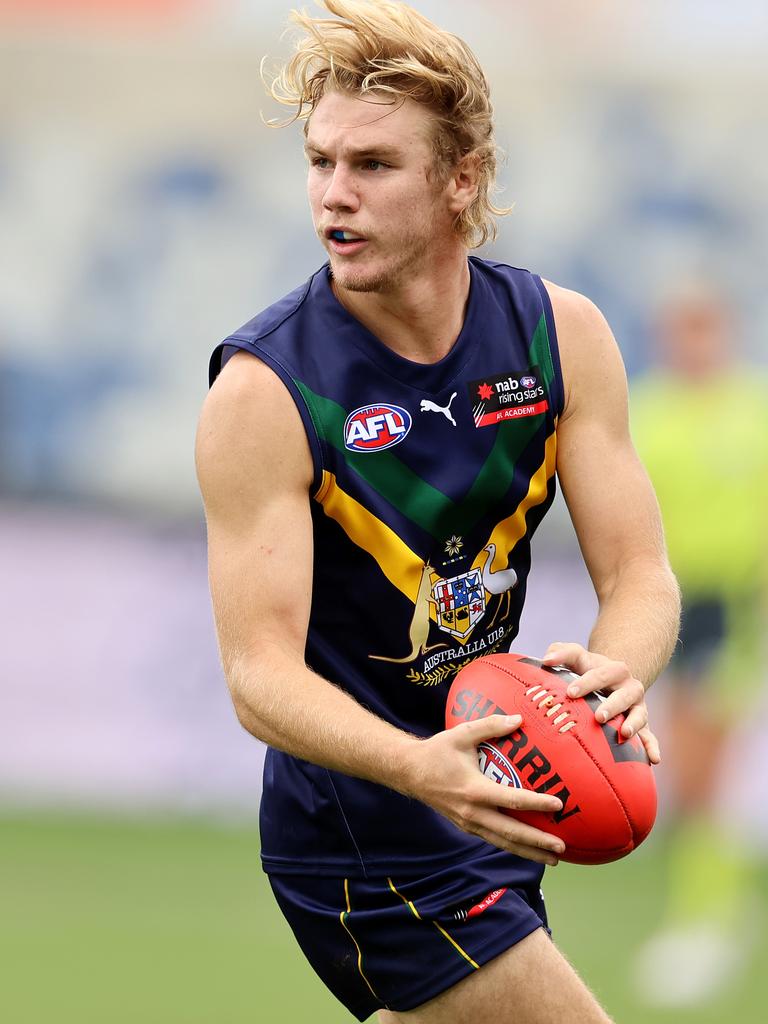 South Adelaide’s Jason Horne, who a top talent in this year’s draft, in action for the AFL Academy. Picture: Michael Klein