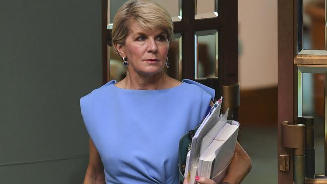 Labor has questioned the Treasurer over whether or not Julie Bishop led a backbench revolt over the ‘gig stick’ energy policy.Picture: AAP