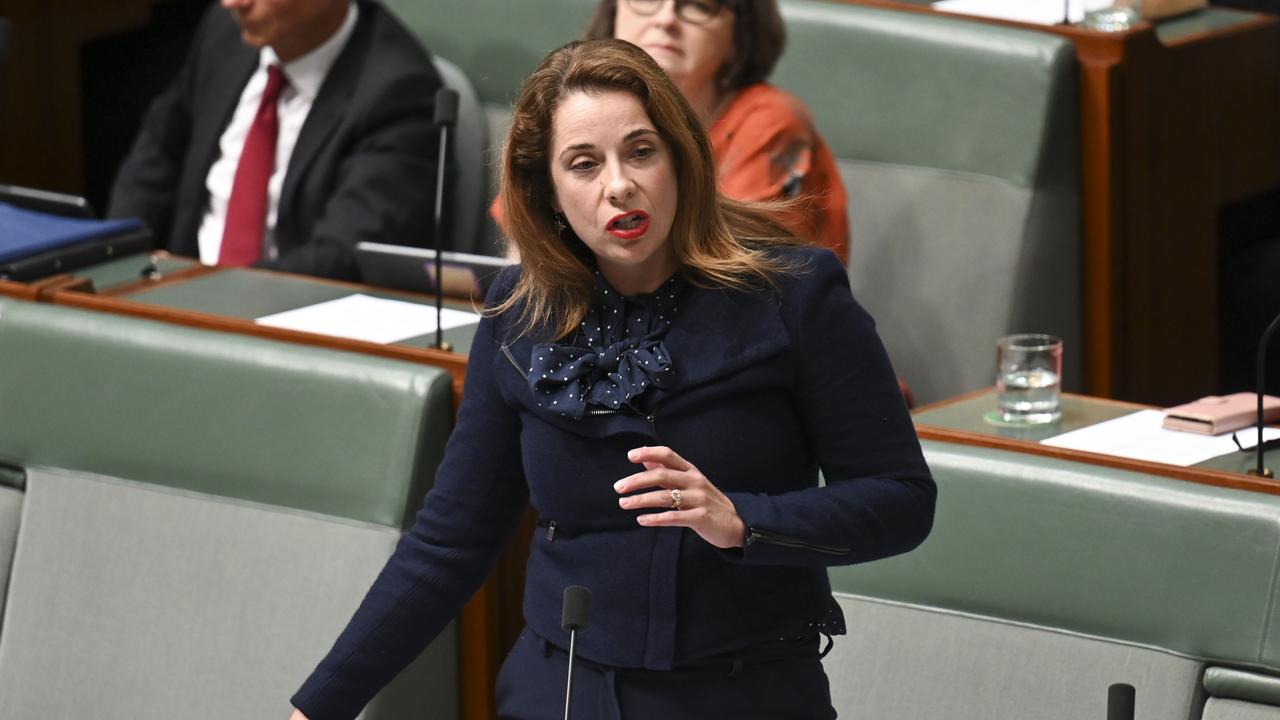 Aged Care and Sports Minister Anika Wells said Mr Dutton had prioritised pedophiles over children. Picture: NCA NewsWire / Martin Ollman