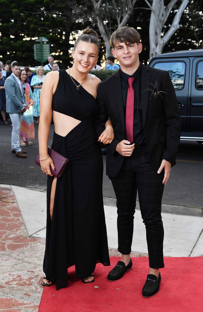 Sophie Laverty and Beau Robinson at Centenary Heights State High School formal. Picture; Patrick Woods.