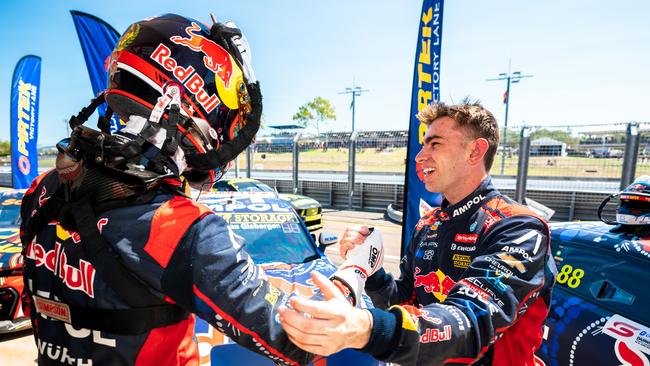 Shane van Gisbergen and Broc Feeney at the Darwin Triple Crown. Picture: Daniel Kalisz/Getty Images