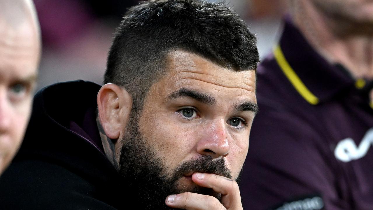 Broncos captain Adam Reynolds looks on as his side was pummelled by the Eels. (Photo by Bradley Kanaris/Getty Images)