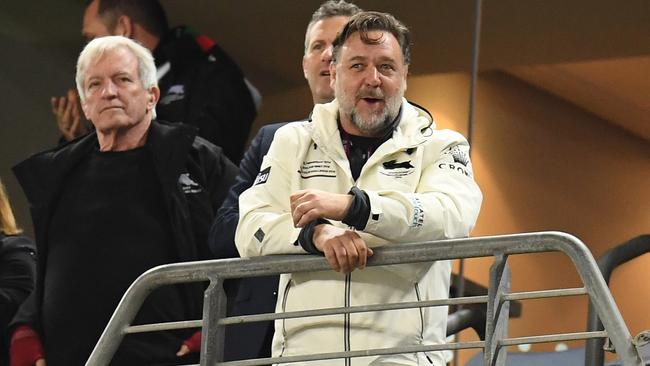 Rabbitohs owner Russell Crowe. AAP Image/Dean Lewins.