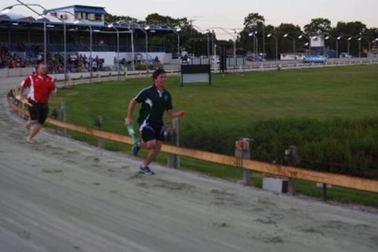 Cricketers hit the dog track to determine which club is the fastest