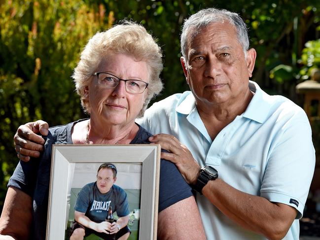 20/2/19 - Julie and Jeffrey Tun Tin, parents of murder victim James Tun Tin, at their home in Parafield Gardens. Photo - Naomi Jellicoe