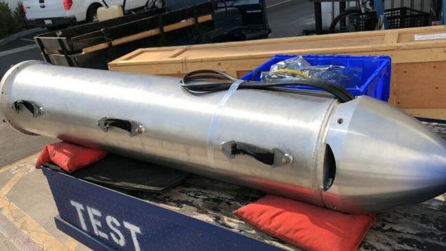 The device was adapted from a ‘liquid oxygen transfer tube’ made for a SpaceX Falcon 9 rocket. Picture: Supplied