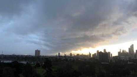 The storm that swept over Melbourne on Thursday. Picture: Kerry Wood