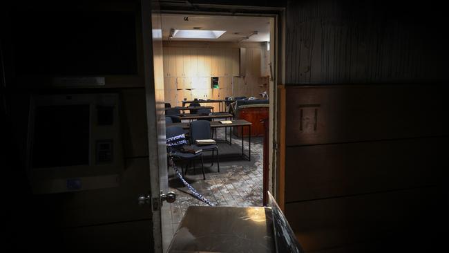 Adass Israel Synagogue Ripponlea which was fire bombed interior shots of smoke and water damaged classrooms. Picture: David Caird