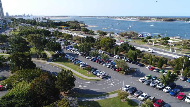 Carey Park at Southport, across the street from the Broadwater Parklands play area, is reported to be the Government’s preferred location for a second casino. Picture: Glenn Hampson