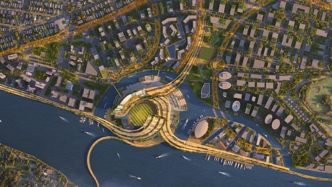 A concept image of the Hamilton Northshore stadium proposal.